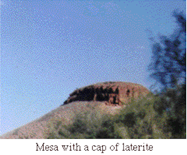 Mesa with a cap of laterite