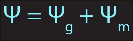 Water potential formula diagram (Ψ=Ψg+Ψm)